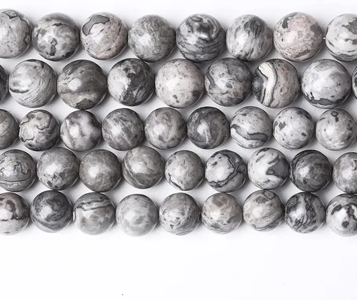 Vista 6 de 100 cuentas de piedra multicolor natural de 0.236 pulgadas (0.236 in), cuentas espaciadoras sueltas redondas para hacer pulseras, collares, aretes