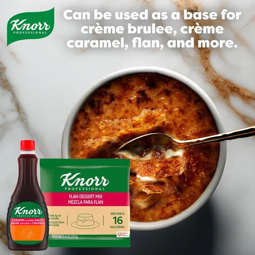 Vista 3 de Knorr Professional - Paquetes de mezcla de postre de flan de caramelo y crema, 8 onzas, paquete de 6 0.00 oz de grasa trans, vegetariano, 96