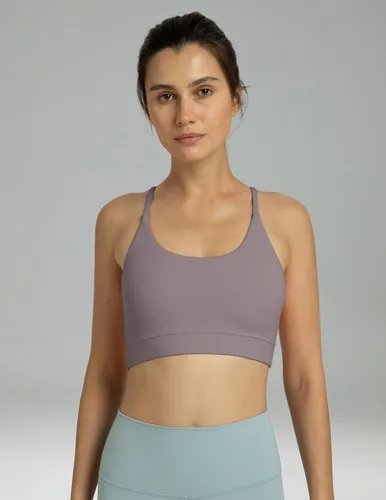 Vista 3 de Colorfulkoala Dreamlux - Sujetadores deportivos con tiras y lazo para mujer, diseño de impacto ligero, para entrenamiento y yoga