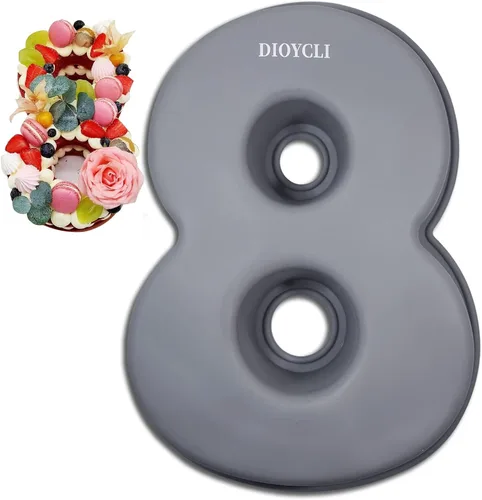 Vista 15 de Dioycli - Moldes de silicona para tartas número 0, 10 pulgadas 3D DIY Mold, Easy Release & Nonstick, BPA-free, Heat Resistant from -40°F to 446°F