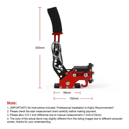 Vista 2 de 14Bit PC USB Handbrake SIM for Racing Games G27G29 T500 FANATECOSW DIRT RALLY (Red)