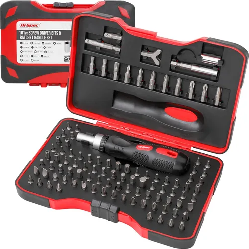 Vista 9 de Hi-Spec Juego de 22 llaves métricas de 1/4" y 3/8" con llave de trinquete, barras de extensión en estuche de herramientas compacto.