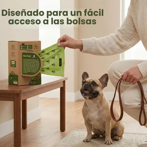 Vista 7 de Pogi's Bolsas para excremento con asas de ajuste fácil: Bolsas para residuos de perro a prueba de fugas Aromatizado.
