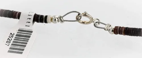 Vista 4 de $280Tag Collar de plata certificada Navajo Turquesa Onyx Nativo Americano 25207 Hecho por Loma Siiva, Metal Piedra, turquesa estabilizada
