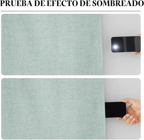 Vista 5 de RYB HOME Cortinas de lino texturizado 100% opacas de 84 pulgadas de largo, aislamiento térmico, privacidad, ahorro de energía para dormitorio, sala