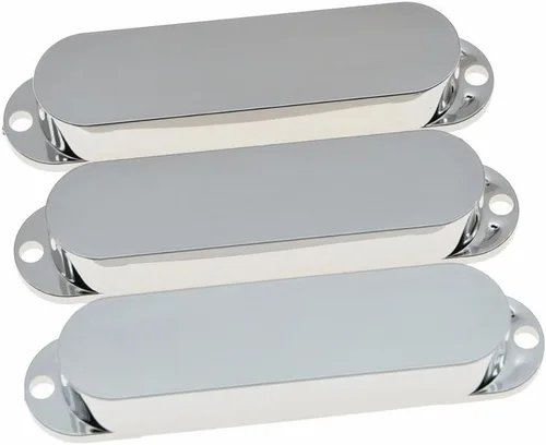 Vista 5 de Dopro 50/50/1.969 in cromo plástico ST Strat Guitarra Pickup Covers 3 Single Coil Pickup Cover para Stratocaster