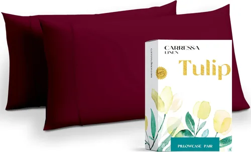 Vista 11 de Carressa Linen - Juego de sábanas individuales 100% algodón egipcio - Juego de sábanas individuales de 800 hilos de algodón egipcio