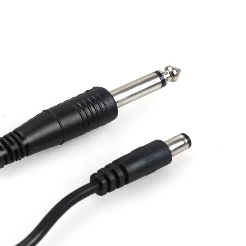 Vista 2 de Dragonhawk Máquina rotativa de tatuaje de pluma Cable de alimentación de repuesto Cable de conector DC con enchufe mono de 1/4 "y conector de 1/8