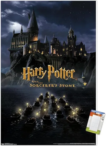 Vista 17 de Trends International Harry Potter y la piedra del hechicero - Póster de pared de una hoja de castillo, 14.72 x 22.37 pulgadas, versión enmarcada