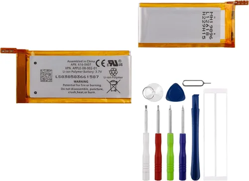 Batería de repuesto 616-0407 compatible con iPod Nano 4ª generación 4 MB598LL/A A1285 MB754LL/A MB903LL/A con herramientas de E-YIIVIIL