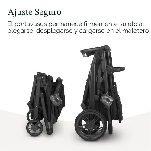 Vista 4 de UPPAbaby Portavasos para Sillas de Paseo Vista, Cruz, Minu - Fijación + Retirada Rápida e Intuitiva - Sostiene Varias Tamaños de Bebidas