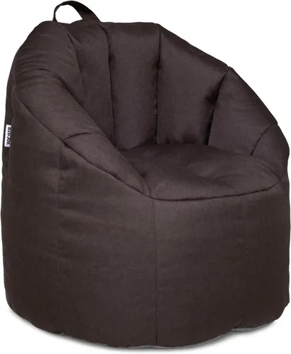 Vista 15 de Big Joe Milano - Silla de Puf con Cuero Montana Negro Vibe