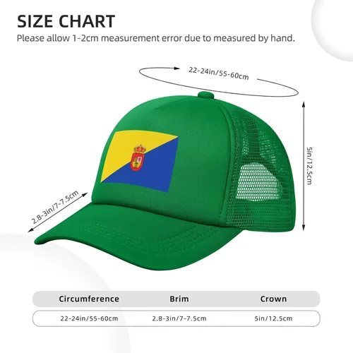 Vista 7 de LIICHEES Flag of Gran Canaria Baseball Cap for Men Women Adjustable Mesh Back Hat Dad Hat