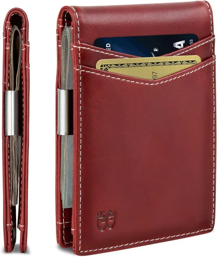 Vista 7 de SERMAN BRANDS Money Clip Wallet - Mens Wallets slim Front Pocket RFID Blocking Card Holder Minimalist Mini Bifold Transformador del desierto