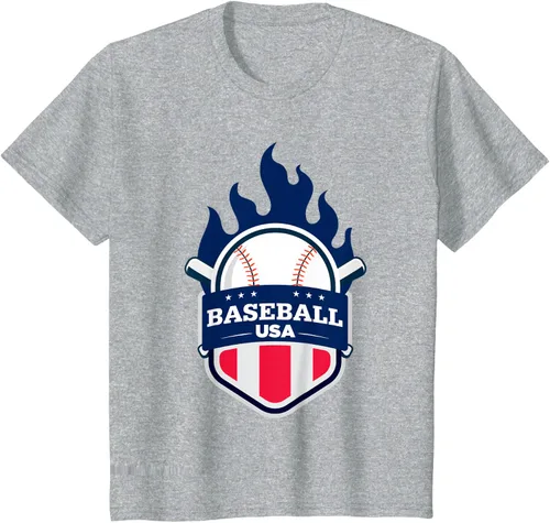 Vista 51 de Baseball USA Support the Team Shirt - Camiseta con la bandera de Estados Unidos, Blanco, S