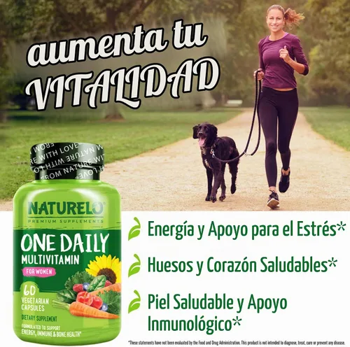 Vista 5 de Naturelo Multivitamina de un día para mujeres, 1