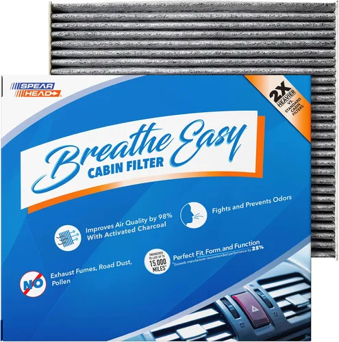 Vista 74 de Spearhead Odor Defense Breathe Easy - Filtro de cabina para AC y calentador Compatible con Chrysler 200 2015-17, Cherokee 2014-18 como OEM Hasta