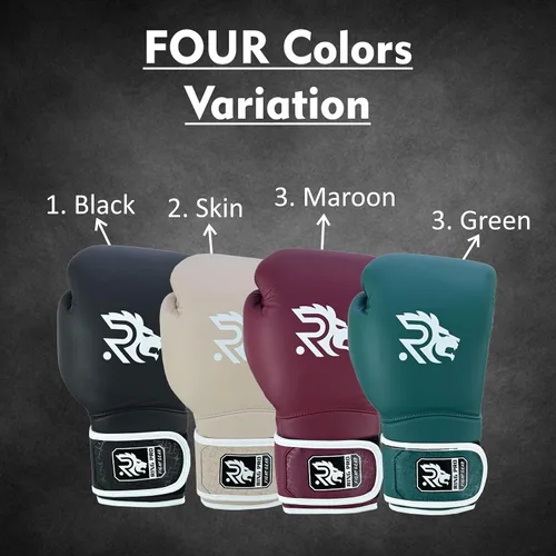 Vista 2 de Ring Pro Leather Boxing Gloves with Strap – Premium for Training, Sparring, MMA, Kickboxing, Muay Thai (Unisex)