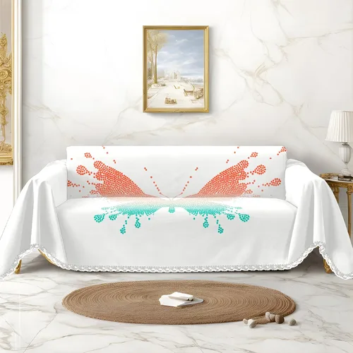 Vista 20 de Funda de sofá de delfines de sirena de fantasía, fundas de sofá estampadas, fundas para sillón, funda resistente a las manchas, protector universal