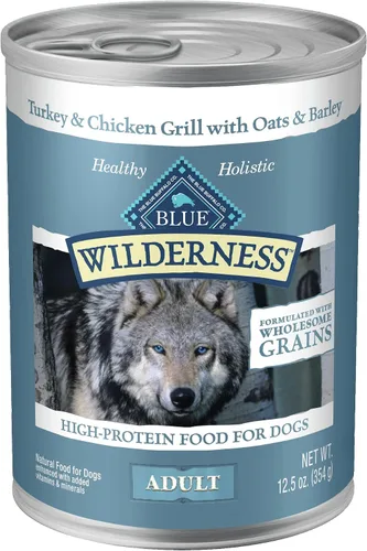 Vista 12 de Blue Buffalo Wilderness Alimento húmedo para perros adultos con granos saludables, hecho con ingredientes naturales, carne de res y pollo, lata