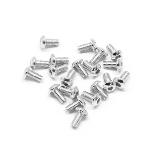 Vista 5 de 20pcs M3x6mm Tornillos de cabeza de botón 6063 Aluminio Hex Socket (Anodized Color Opciones) (Verde)