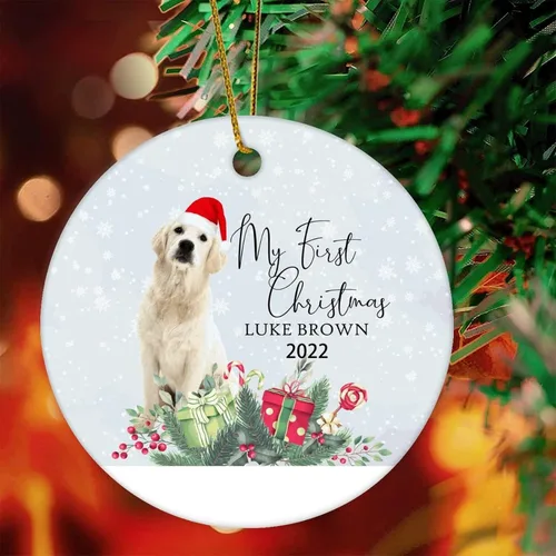 Vista 7 de 1st First Christmas Pet Ornament 2022 Dog Christmas Bauble Custom Ornament Dog Lover Gifts Personalised Dog Name Ornament English Cocker Spaniel Gift