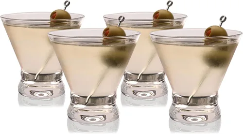 Vista 20 de Vasos altos True, juego de 4 vasos altos de vidrio para cócteles, mojito, té helado, jugos, agua con gas, vasos de cocina, vasos para bar en casa