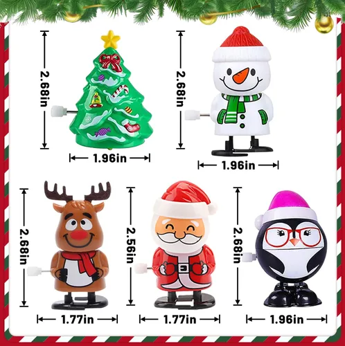 Vista 2 de Paquete de 5 juguetes de Navidad para niños, mujeres, regalos de fiesta, a granel para nietos y niños