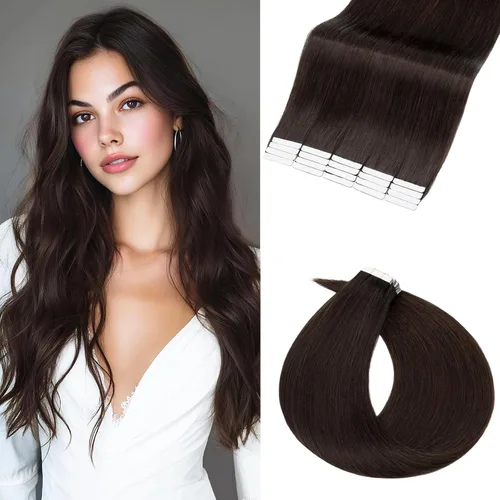 Vista 10 de Rich Choices Extensiones de cabello humano con cinta, 40 unidades, 3.53 oz, 100% Remy, extensiones de cabello humano real, extensiones de cabello