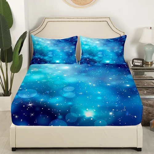 Vista 3 de Erosebridal Juego de sábanas de arcoíris para niños, niñas, adolescentes y mujeres, juego de sábanas de color pastel, verde azulado, verde, azul