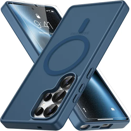 Vista 119 de Vansdon Funda para Samsung Galaxy S24 Plus, S25 Plus, S26 Plus, azul marino