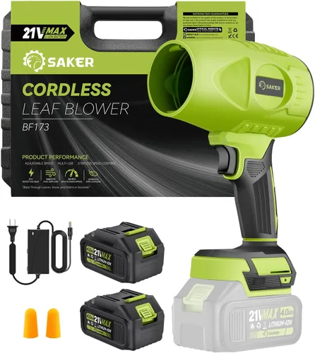 Vista 11 de Saker Soplador de Hojas Inalámbrico Portátil Limpiador de Polvo Sopladores Ligeros de Mano 180000 RPM con Velocidad Ajustable para Limpieza