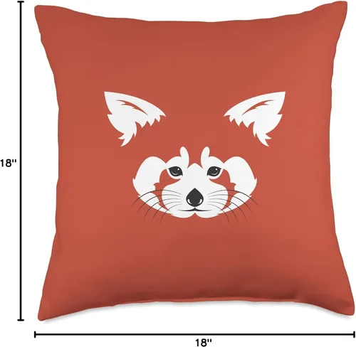 Vista 4 de Cute Red Panda Gift Almohada de panda rojo, 18.0 x 18.0 in, multicolor