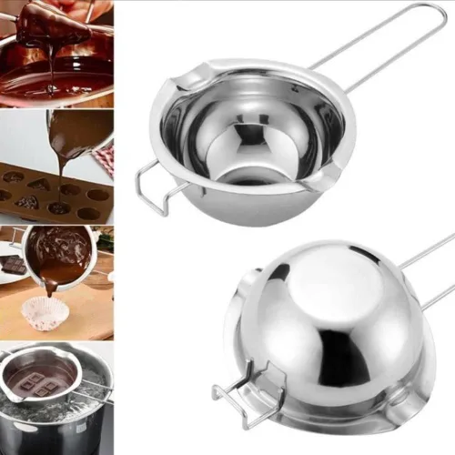 Vista 5 de 1 olla para derretir chocolate de acero inoxidable, para hacer velas, mantequilla, caramelos, cubitos de hielo