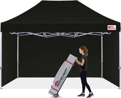 Vista 15 de MASTERCANOPY Carpa Plegable Resistente con Paredes Laterales (10x15, Blanco)