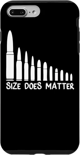 Vista 9 de iPhone 15 Size Does Matter Funny Gun Munición Bullet Size Matters Case