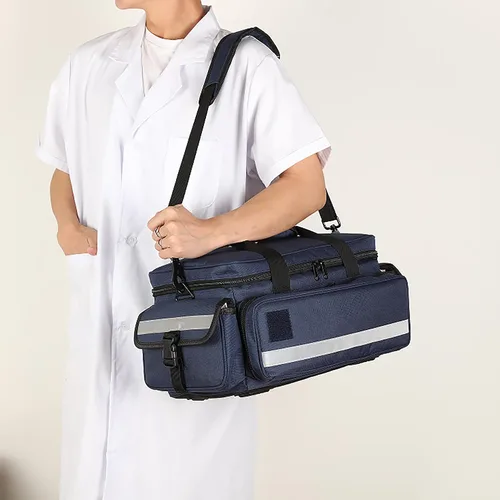 Vista 7 de Bolsa Médica, Bolsa de Primeros Auxilios, Bolsa de Emergencia, Organizador Profesional Bolsa de Trauma para Primeros Respondedores con Divisores