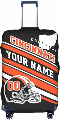 Vista 19 de Fundas de equipaje personalizadas con nombre y número, funda de maleta lavable elástica personalizada para equipaje, Arizona, Fútbol
