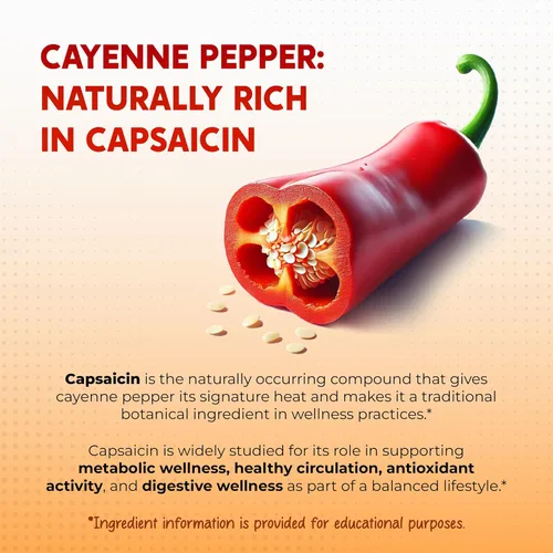 Vista 2 de Pimienta de Cayena, Jengibre, Cúrcuma, Berberina - Digestión, Apoyo para la Salud Intestinal
