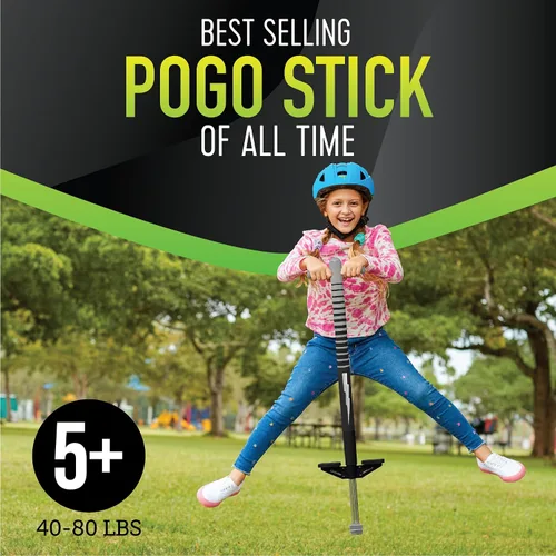 Vista 4 de Flybar Maverick 2.0 Vara de espuma de pogo para niños de 5 años en adelante, de 18 a 36 kg, juguetes para niños al aire libre, agarre de goma