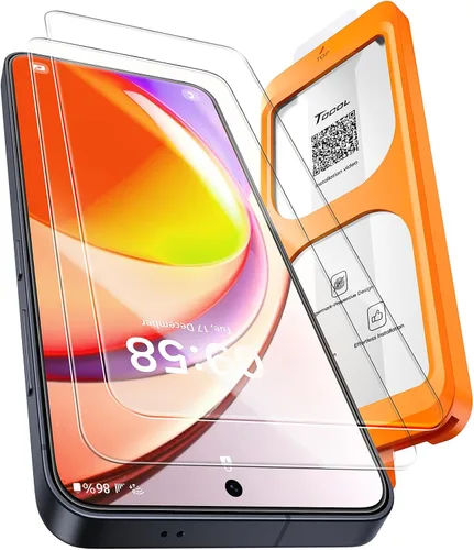 Vista 2 de TOCOL Protector de pantalla para iPhone X [grado militar inastillable] Protector de pantalla de vidrio templado HD de cobertura completa