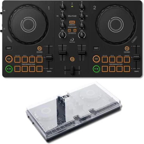 Vista 10 de Paquete de controlador de DJ Alpha Theta DDJ-FLX2 con cable de 0.1 in a RCA