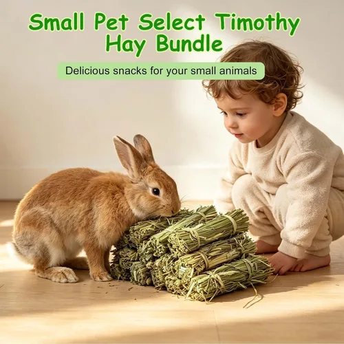 Vista 2 de Paquete de heno Timothy de 10 piezas para mascotas pequeñas, golosinas 10pcs