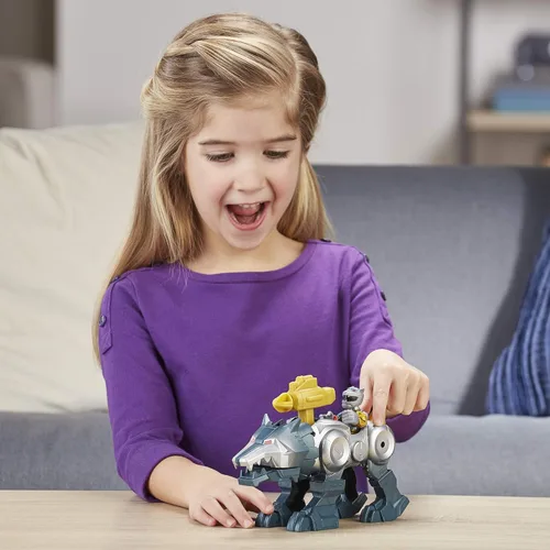 Vista 4 de PlaySkool Heroes Power Rangers Silver Ranger & Wolf Zord, paquete de 2