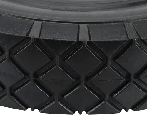 Vista 5 de MOUYAT Paquete de 2 ruedas sólidas de 8 x 1.75 pulgadas para carretilla manual, ruedas de 1/2 pulgada de eje para cortacésped de servicio pesado