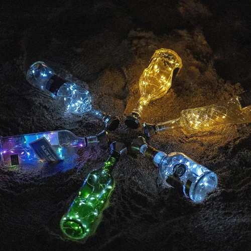 Vista 6 de VOOKRY - Luces de botella de vino con corcho, funciona con pilas, luces de cadena de hadas, mini luces de alambre de cobre para bricolaje, fiesta