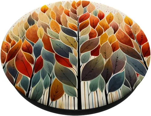 Vista 2 de Otoño Otoño Hojas Coloridas Diseño PopSockets Intercambiables PopGrip