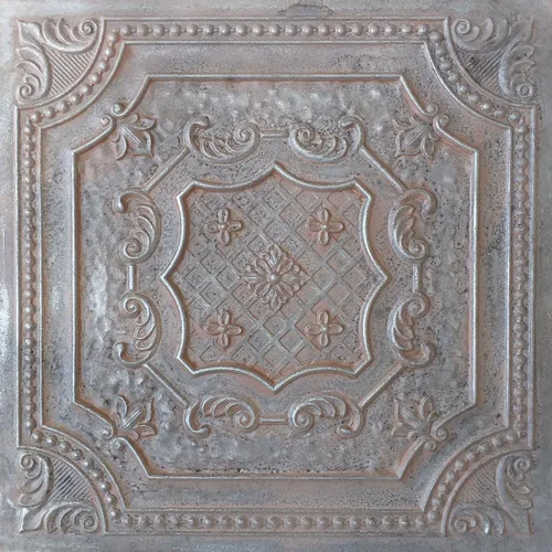 Vista 24 de DCT04 Elizabelthan Shield - Azulejo de techo de PVC de 2 x 2 pies (cubiertas / 200 pies cuadrados), gris pardo antiguo, 50 piezas Antique taupe