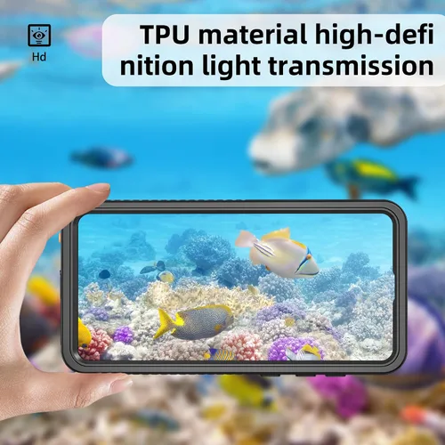 Vista 3 de DINGXIN Funda impermeable para Samsung Galaxy S25 Edge con certificación IP68, protector de pantalla integrado, a prueba de golpes, a prueba