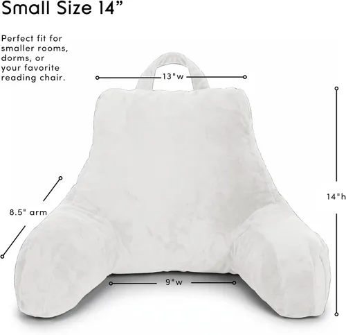 Vista 9 de Nestl Almohada de lectura para niños y adolescentes con espuma viscoelástica triturada, almohadas de respaldo para leer, ver y jugar, uso